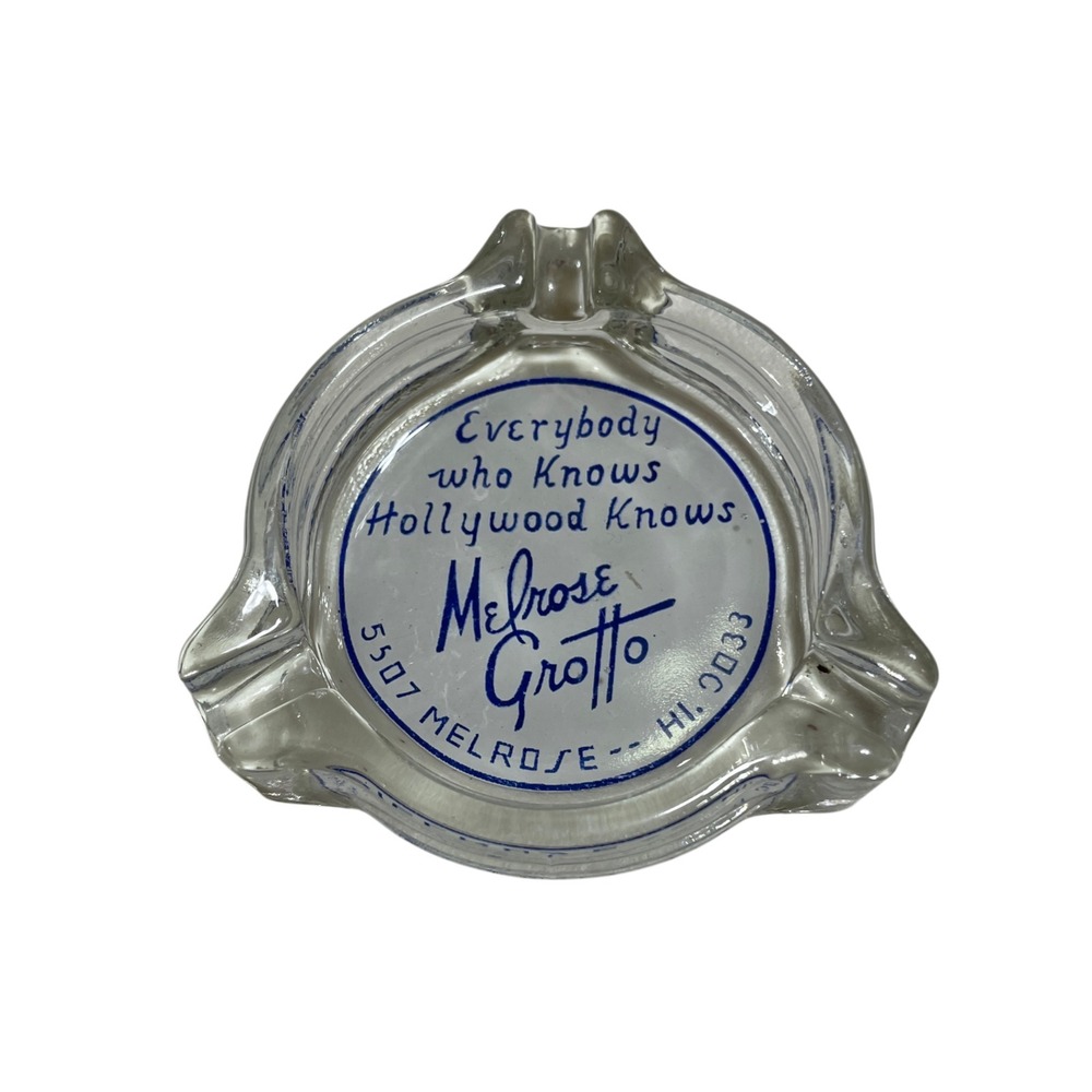 Ash Tray Vintage Melrose Grotto Hollywood Everybody Knows... 3" Diameter